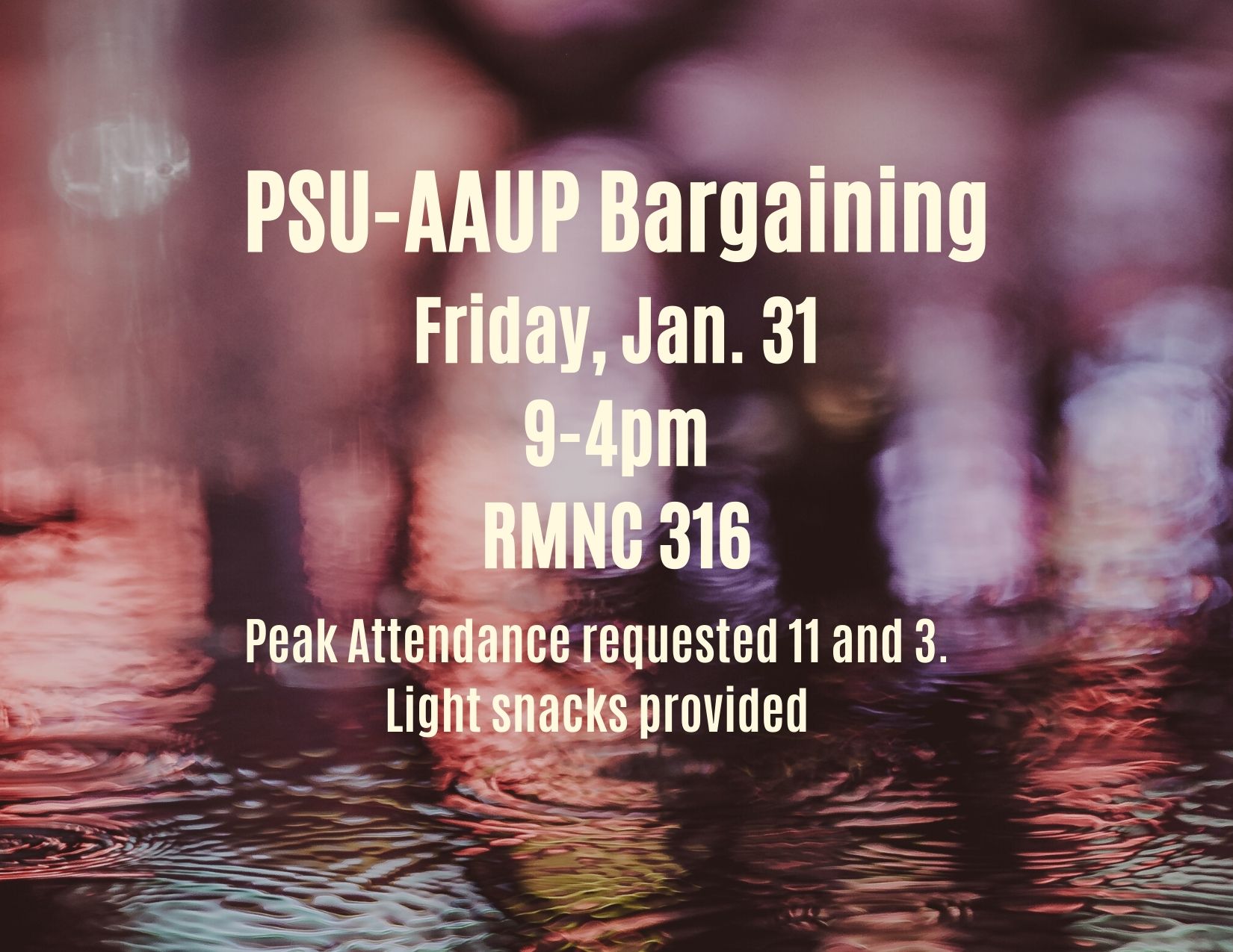 PSU-AAUP Bargaining - January 31