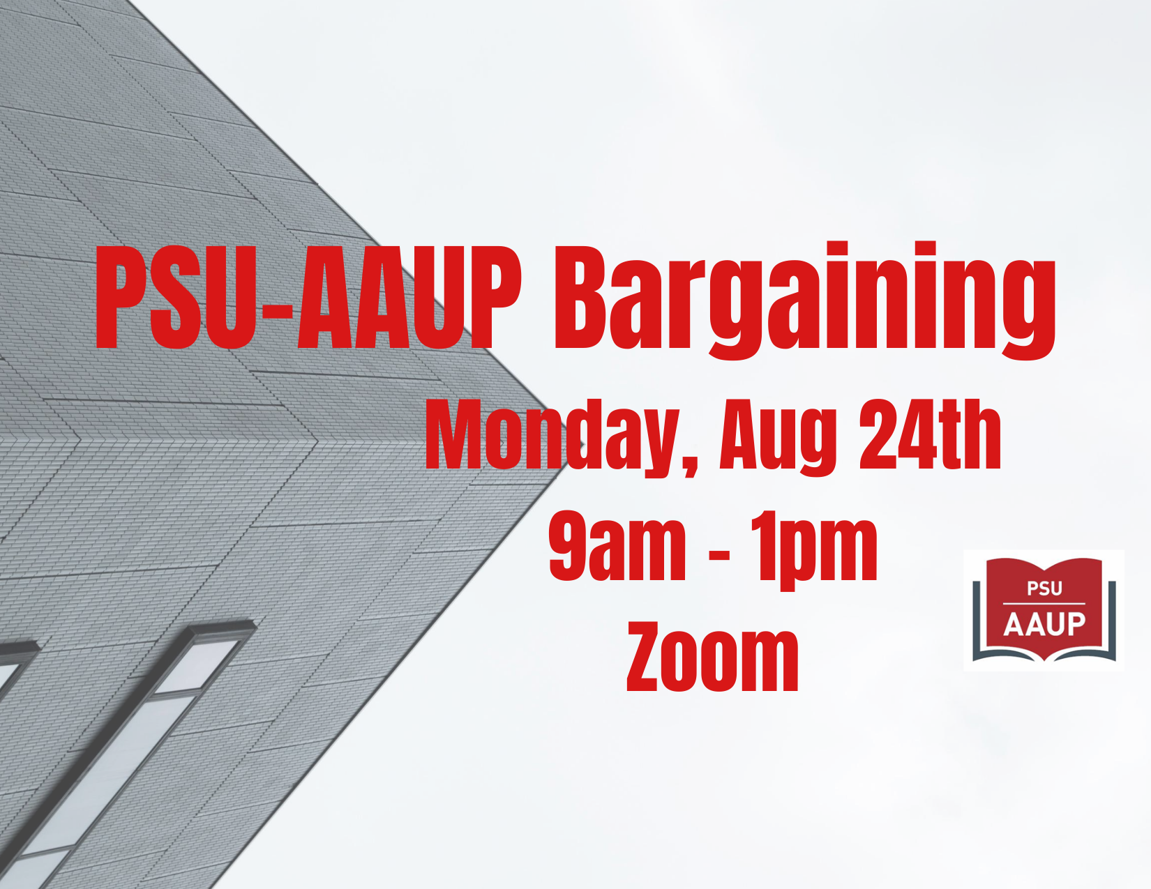 PSU-AAUP Bargaining - August 24