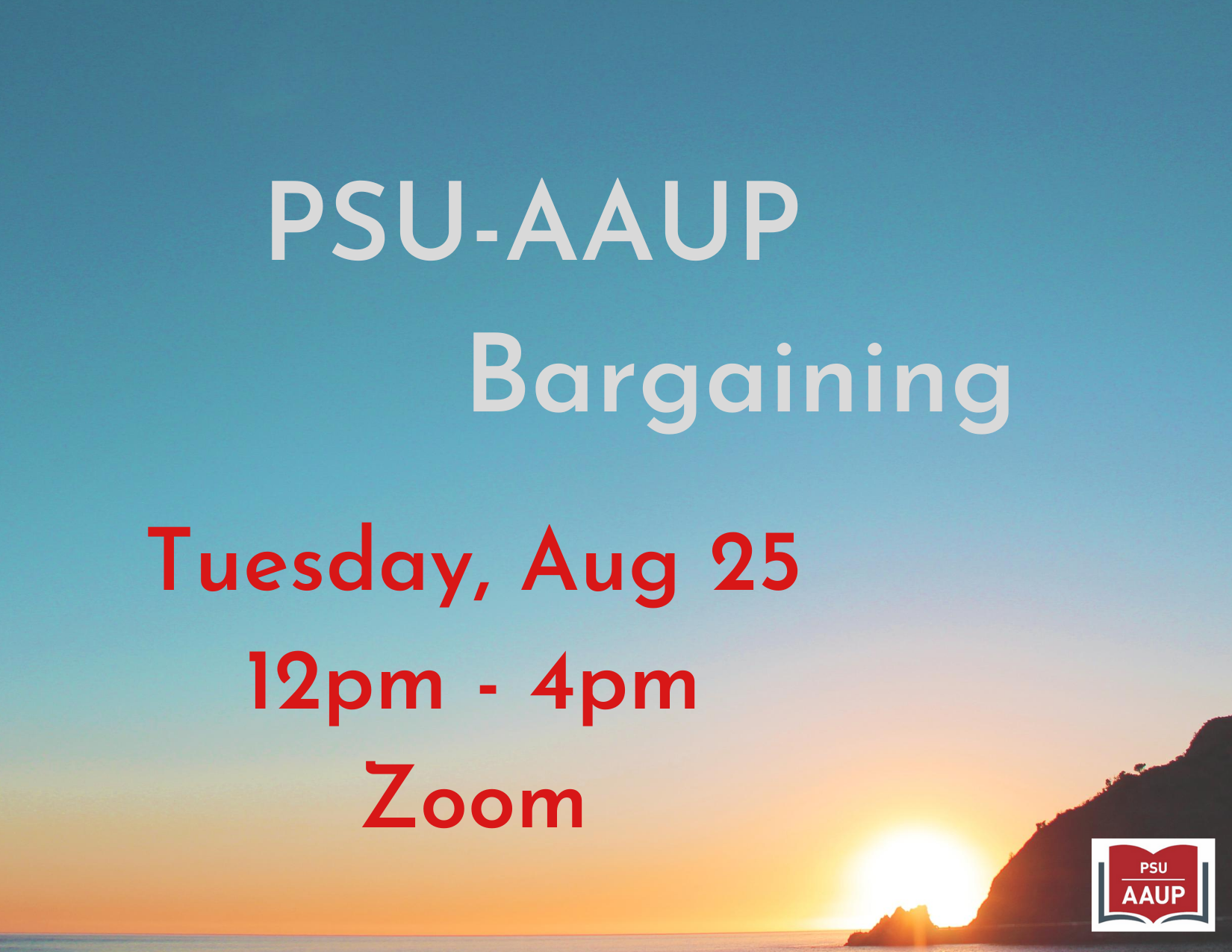 PSU-AAUP Bargaining - August 25