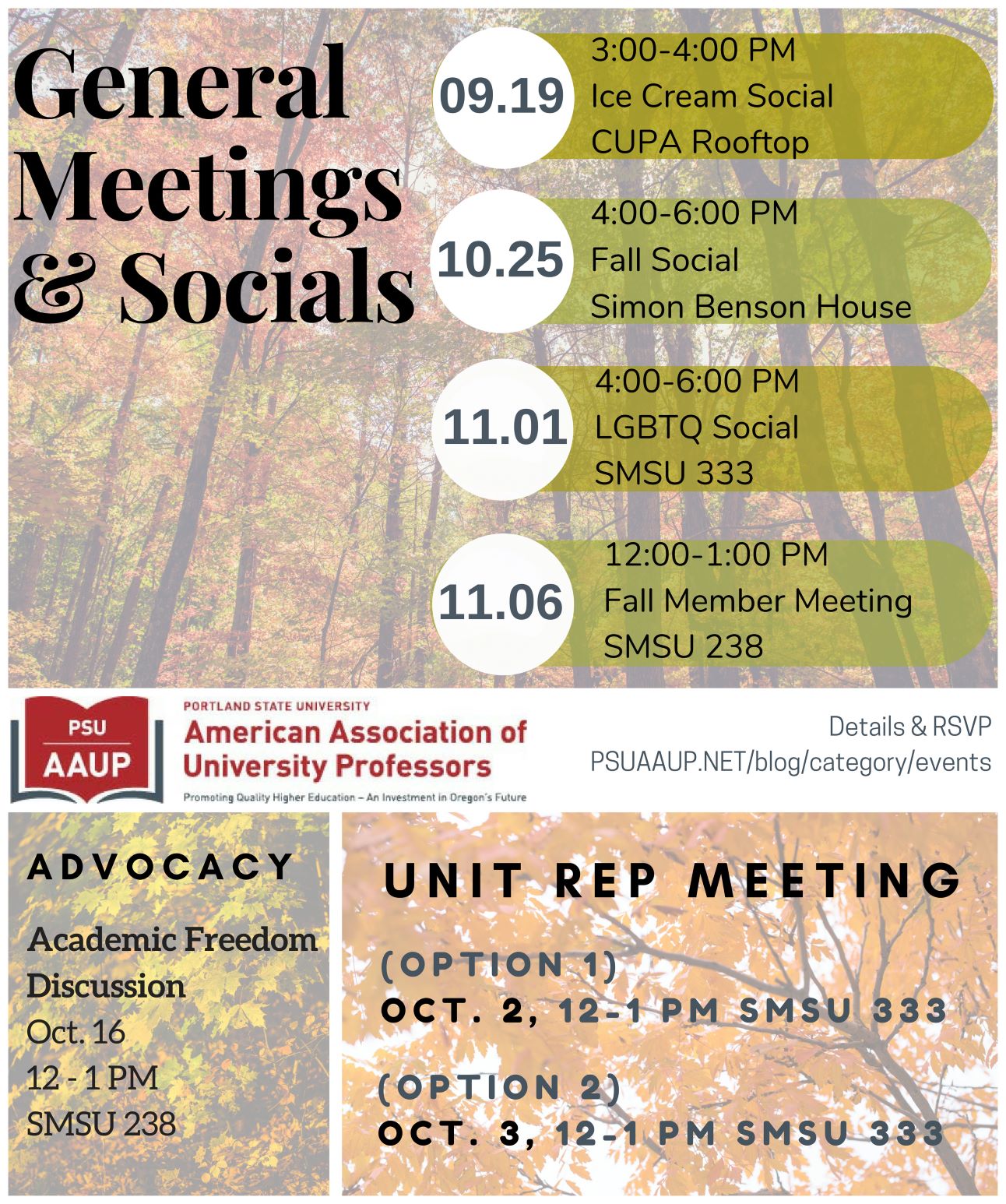Fall 2018 Events