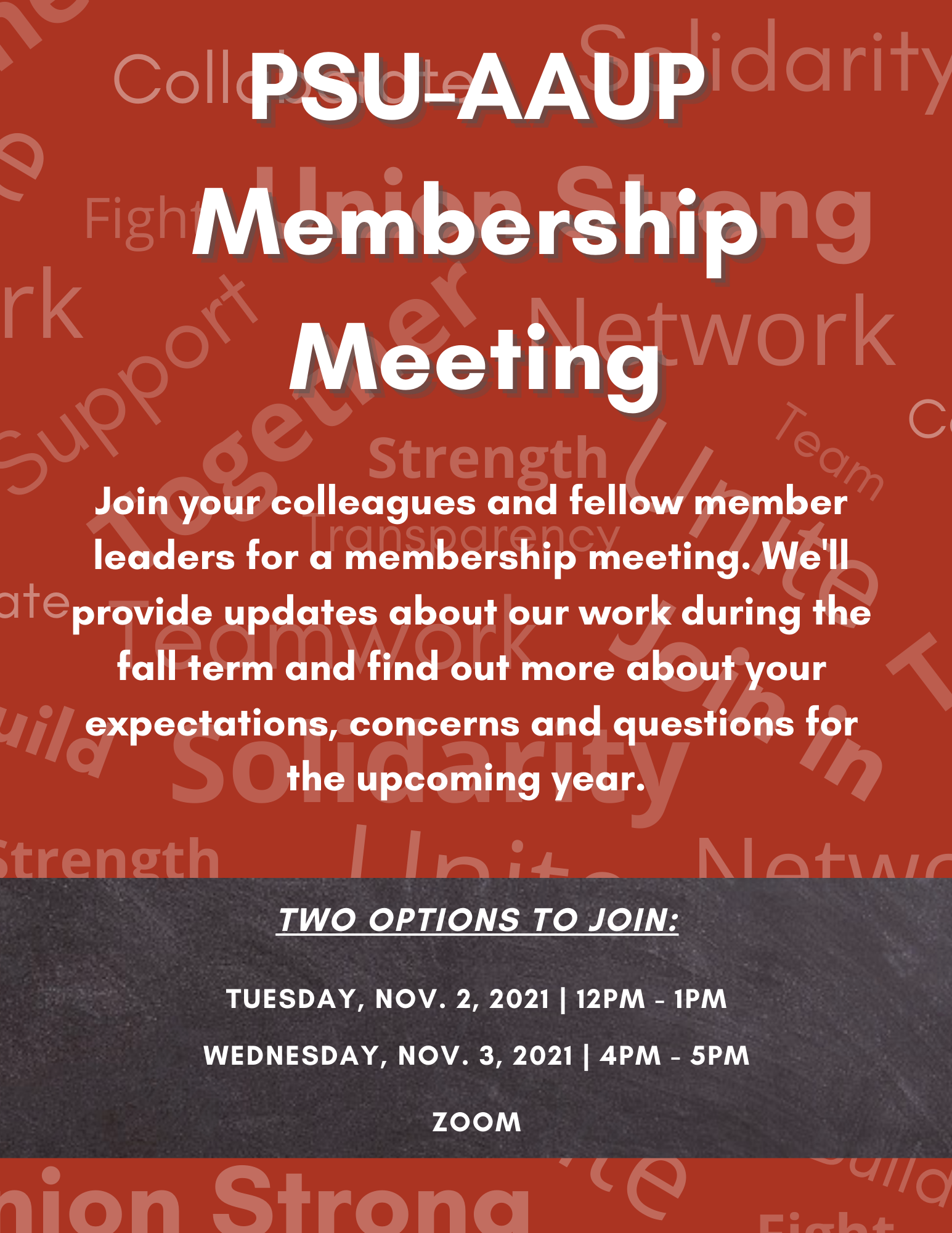 Fall Membership Meeting - Option 1