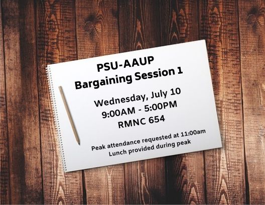 PSU-AAUP Bargaining Session 1