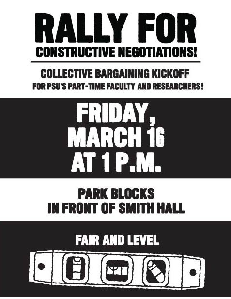 Rally for PSU-FA Friday March 16