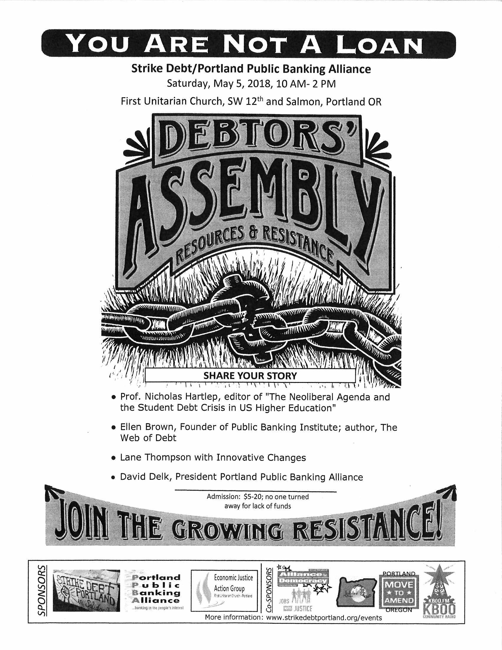 DEBTORS’ ASSEMBLY YOU ARE NOT A LOAN!