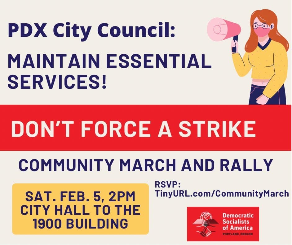 Community March and Rally for City Workers